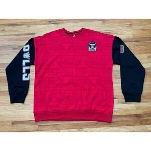 NBA Men's Sweatshirt Pullover Embroidered Chicago Bulls Basketball Team XL Red